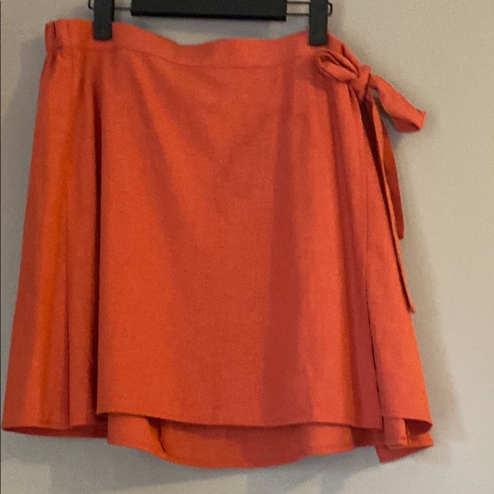 Women's Tie Mini a-Line Skirt - a New Day Rust XXL NWT - Picture 3 of 8
